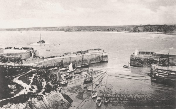 Newquay harbour, Newquay, Cornwall, 1908. Artist: Unknown