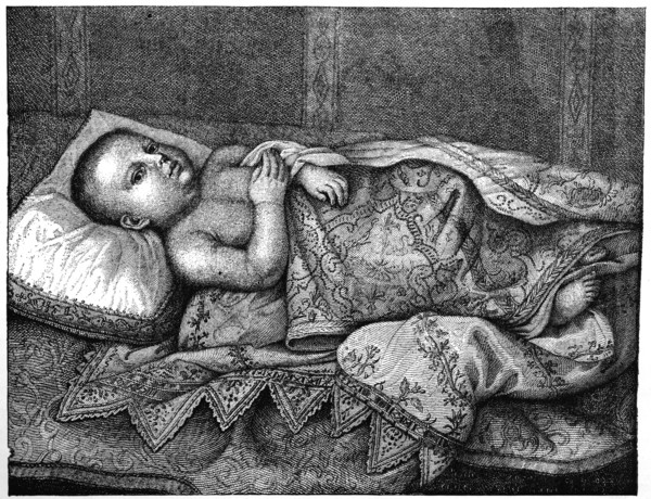 Leopoldo de' Medici (1617-1675) in his cradle, 1882. Artist: Unknown