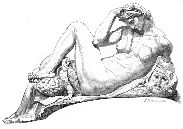 'Night' from the tomb of Julian de' Medici, San Lorenzo Basilica, Florence, Italy, 1882. Artist: Unknown