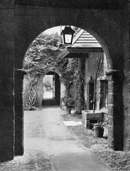 Old court in the precincts of Exeter Cathedral, Devon, 1924-1926. Artist: E Bastard