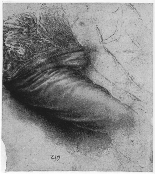 Study of a garment for St Anne, 1503-1517 (1954). Artist: Leonardo da Vinci