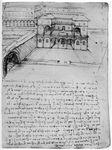 Plan for an ideal city, 1488-1490 (1954).Artist: Leonardo da Vinci