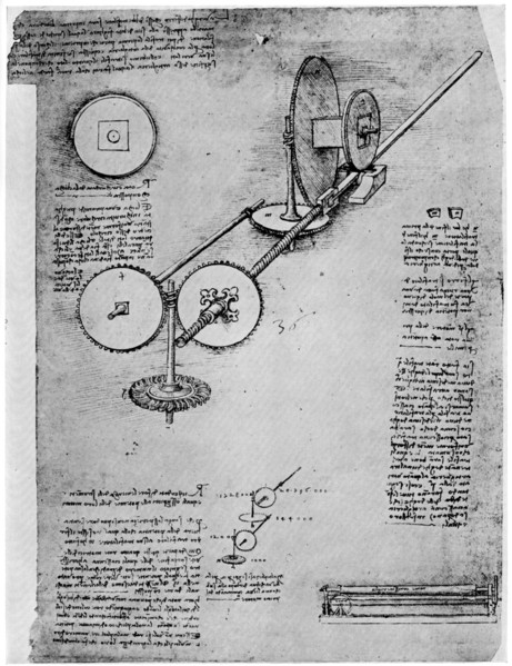 Sketch of a rolling mill, c1500-1510 (1954). Artist: Leonardo da Vinci