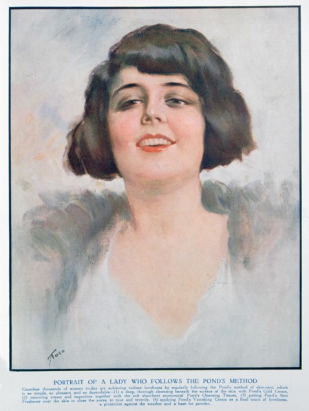 Pond's Cream advert, 1928. Artist: Unknown