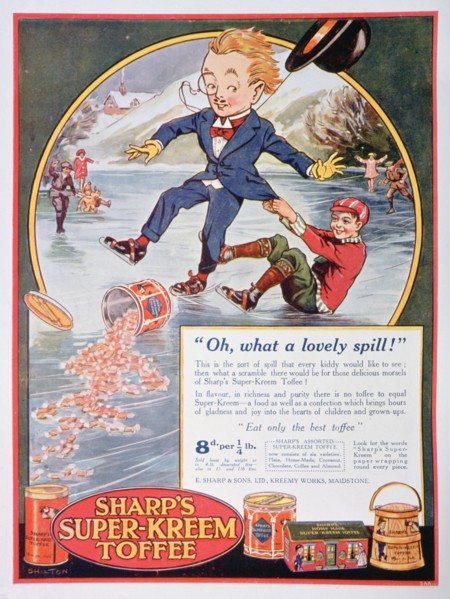 Advert for Sharp's Super-Kreem Toffee, 1923. Artist: Unknown