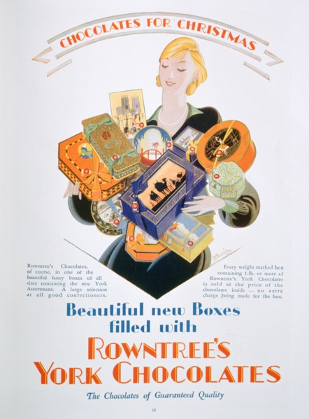 Christmas advert for Rowntree's York Chocolates, 1928. Artist: Unknown