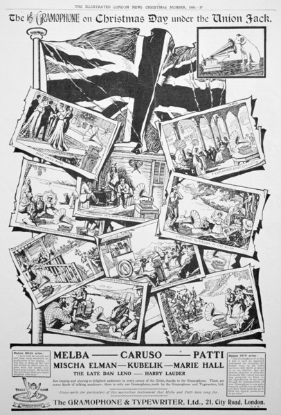 Advert for the Gramophone and Typewriter Co, 1906. Artist: Unknown