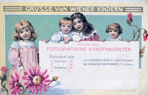 Early Viennese photographer's advertising card. Artist: Unknown