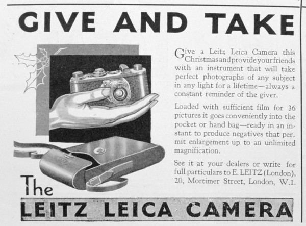 Leitz Leica camera advert, late 1920s. Artist: Unknown