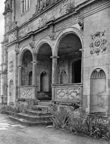 The loggia, Cranborne Manor House, Dorset, 1924-1926.Artist: E Bastard