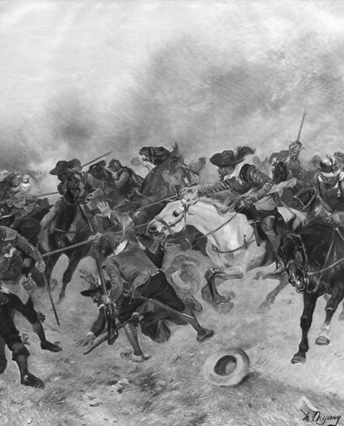 The Battle of Marston Moor, 1644.  Creator: Unknown.