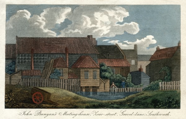 'John Bunyan's meeting house, Zoar-street, Gravel-Lane, Southwark, London', 1814. Artist: Unknown