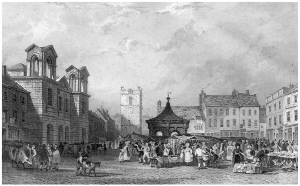 Market place, Morpeth. Artist: J Sands