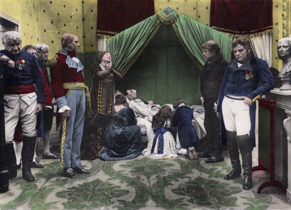 Photographic representation of the death of Napoleon on St Helena. Artist: Unknown