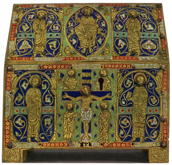 Reliquary, champlevé enamel on copper, 13th century, (1931). Artist: Unknown