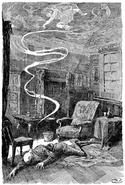 The death of Mr Tulkinghorn, 1912. Artist: Harry Furniss