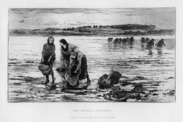 'The Mussel Gatherers', c1890.Artist: Colin Hunter