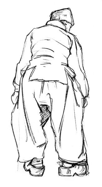 Study of a Dutch boatman, 1898.Artist: Nico Jungmann