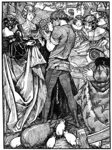 'The Princess and the Swineherd', 1898.Artist: Eleanor Fortescue-Brickdale