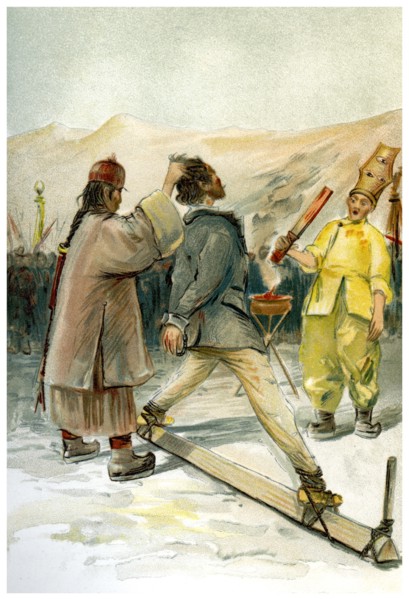 'The hot iron torture', 1898.Artist: FA Brockhaus