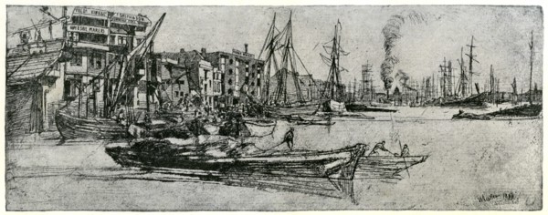 'Thames Warehouse', 19th century (1904).Artist: James Abbott McNeill Whistler