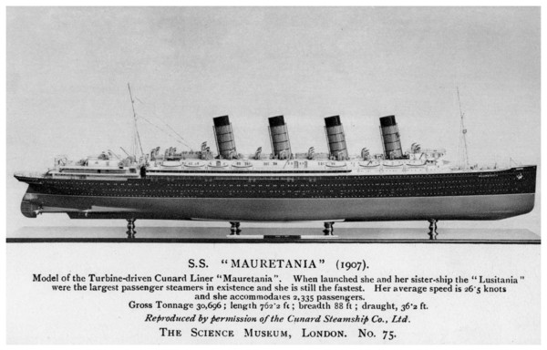 The RMS 'Mauretania', 20th century. Artist: Unknown