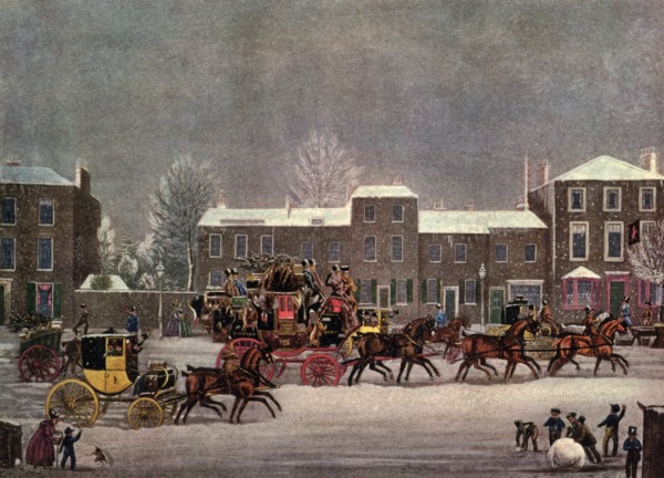 'Approach to Christmas', 19th century (1927).Artist: George Hunt