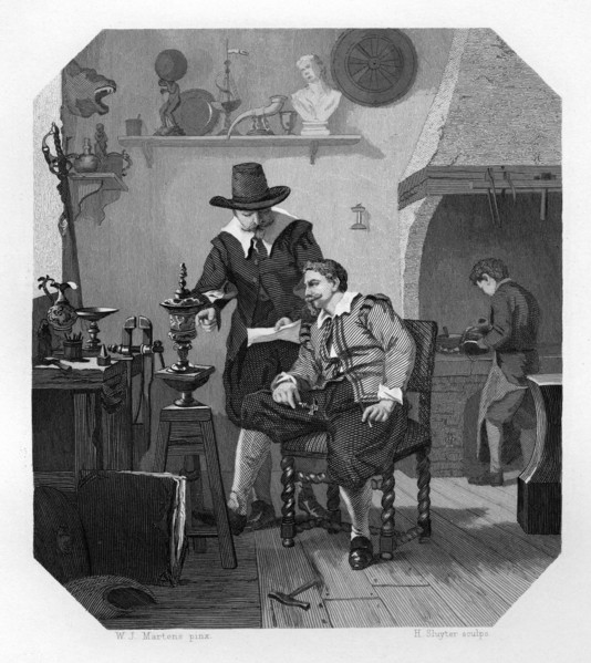Paulus and Adam van Vianen, Dutch silversmiths, c1870. Artist: H Sluyter