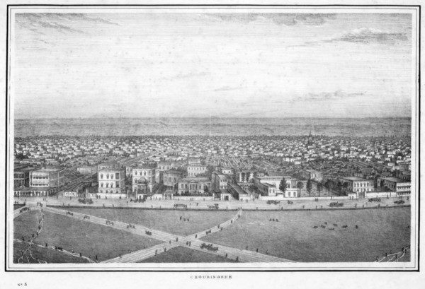Chowringhee, Calcutta, India, c1840s.Artist: Frederick Fiebig