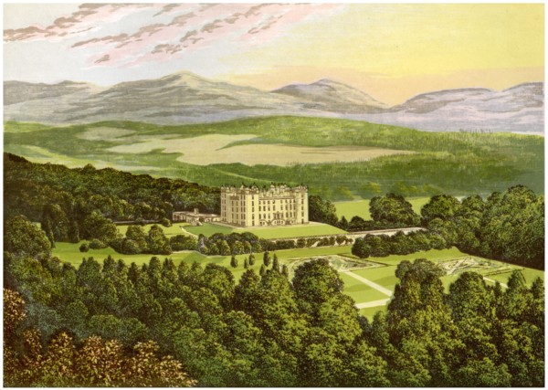 Drumlanrig Castle, Dumfriesshire, Scotland, home of the Duke of Buccleuch, c1880. Artist: Unknown