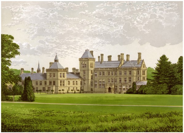 Walton Hall, Warwickshire, home of Baronet Mordaunt, c1880. Artist: Unknown
