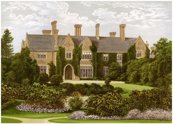 Oxley Manor, Staffordshire, home of the Staveley-Hill family, c1880. Artist: Unknown