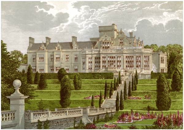 Easton Hall, Lincolnshire, home of Baronet Cholmeley, c1880. Artist: Unknown