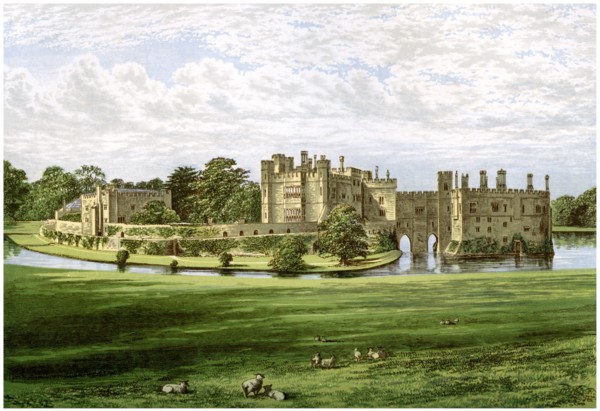 Leeds Castle, Kent, home of the Wykeham-Martin family, c1880. Artist: Unknown