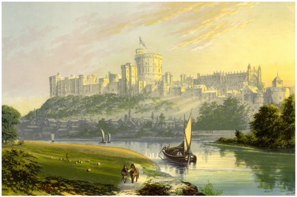 Windsor Castle, Berkshire, the Royal residence, c1880. Artist: Unknown