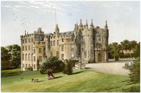 Picton Castle, Pembrokeshire, Wales, home of the Phillips family, c1880. Artist: Unknown