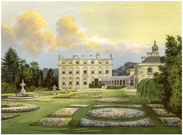 Dytchley House, Oxfordshire, home of Viscount Dillon, c1880. Artist: Unknown