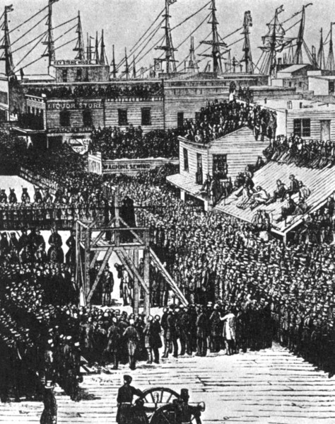The hanging of Hetherington and Brace, San Francisco, 29th July 1856 (1954). Artist: Unknown