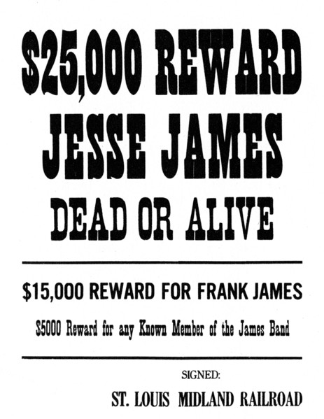 Wanted poster, c1868-1882 (1954). Artist: Unknown