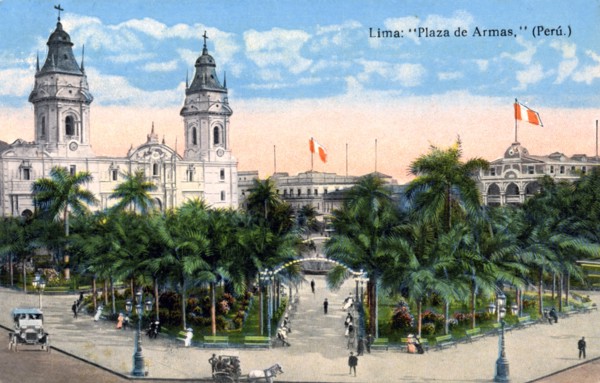 Plaza de Armas, Lima, Peru, early 20th century. Artist: Unknown