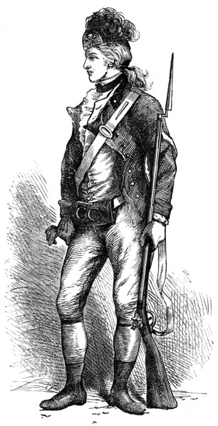 'A real American rifleman', c1776-1780 (c1880). Artist: Unknown