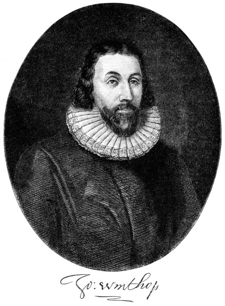 John Winthrop, English Puritan settler in America, 17th century (c1880). Artist: Unknown