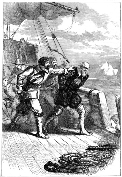 Mutiny on Henry Hudson's ship, 1611 (c1880). Artist: Unknown