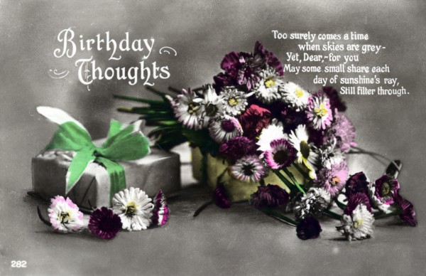 Birthday card, c1900-1929(?). Artist: Unknown