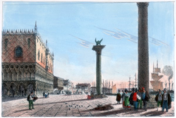 St Mark's Square, Venice, Italy, 19th century.Artist: Kirchmayr