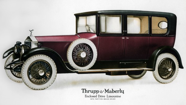 Enclosed drive Rolls-Royce limousine with partition behind the driver, c1910-1929(?). Artist: Unknown