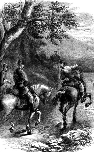 Night march on Harper's Ferry, Virginia, c1861 (c1880). Artist: Unknown