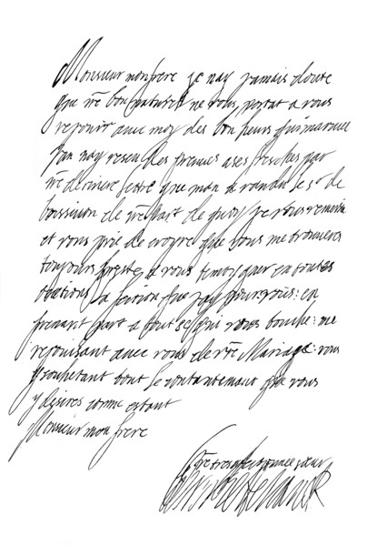 Letter by Henrietta Maria, Queen of Charles I, 17th century (1865).Artist: Frederick George Netherclift