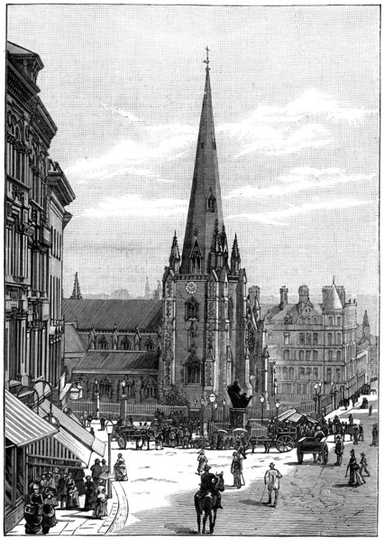Church of St Martin in the Bull Ring, Birmingham, West Midlands, 1887. Artist: Unknown