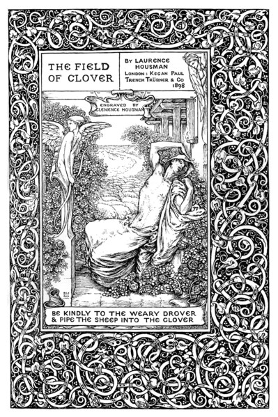 Title page to The Field of Clover, 1899.Artist: Clemence Housman
